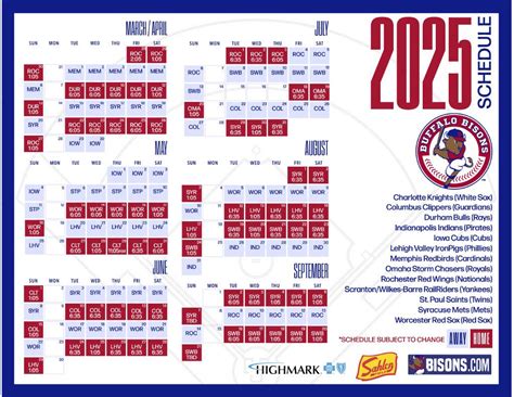 The 2025 Bisons schedule was just released! Stay tuned for more fun ...