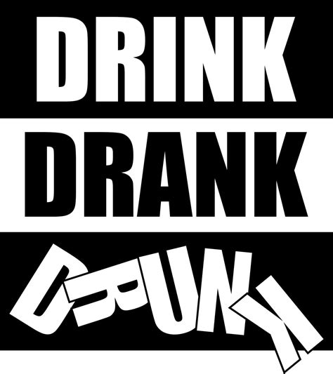 Drink, drank, drunk Lettering. Funny drinking design 19773359 Vector ...