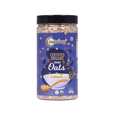 Nutriorg Organic Rolled Oats 400g | Gluten Free Oats | Wholegrain Oats ...