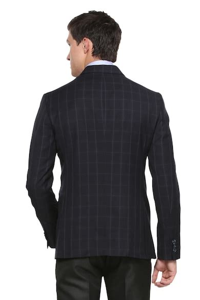 Buy Men Black Check Formal Blazer Online - 313874 | Peter England