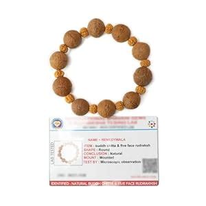 Buy REMEDYWALA Original Bodhi Bead & Small Rudraksha Bracelet With ...