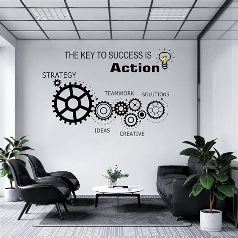 ZzMY Teamwork Gears Vinyl Wall Decal Office Space Decor India | Ubuy