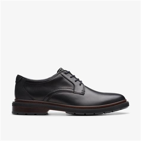 Mens Burchill Derby Black Leather Derby Shoes Lace Up | Clarks Outlet