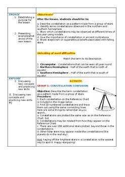Constellation Lesson Plan 的图像结果