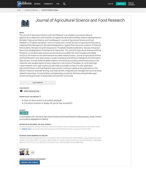 Agricultural Science Journals | Food Research Journals