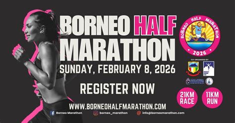 BORNEO HALF MARATHON 2026, Padang Merdeka, Kota Kinabalu, 8 February ...