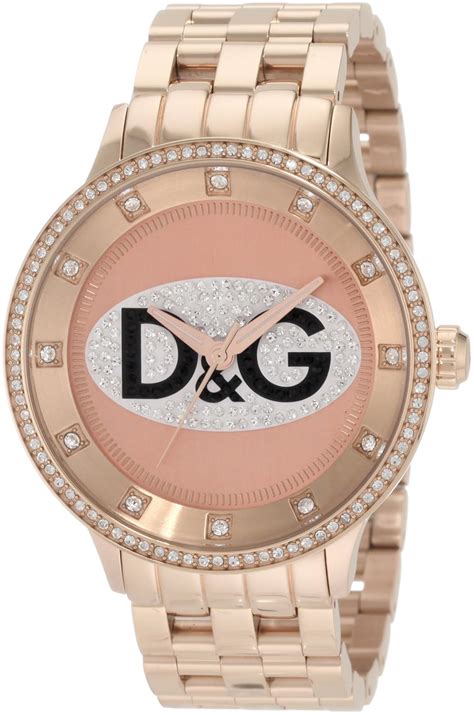 D&G Dolce & Gabbana Women's DW0847 Prime Time Triple Rose Gold D&G Logo ...