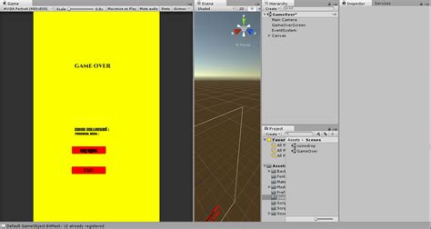 Image result for Unity Game Over Menu