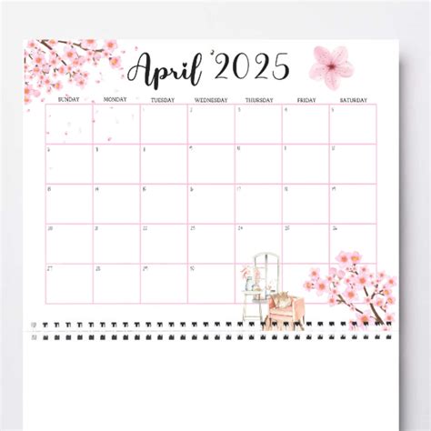 EDITABLE April 2025 Calendar, Printable April Planner, Fillable ...