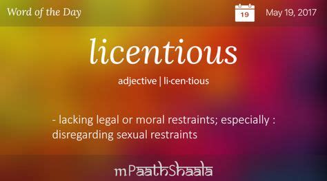 licentious | English vocabulary words, Weird words, Uncommon words