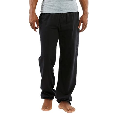 Men's Cotton Knitted Sleep Lounge Pajama Pants with Pocket Drawstring ...