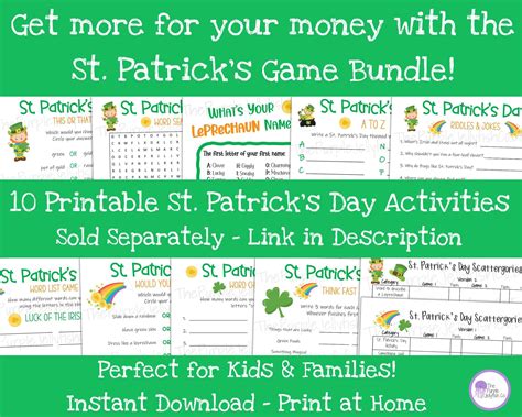 St patricks day think fast game for kids st patricks party idea saint ...
