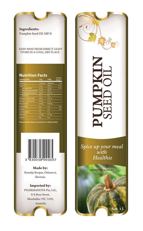 Create Print and Packaging Designs for PumpkinSeed Oil | Freelancer