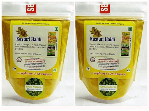 Buy Munnalal Dawasaz Kasturi Haldi Herbal face Pack, 100gr (Pack of 2 ...