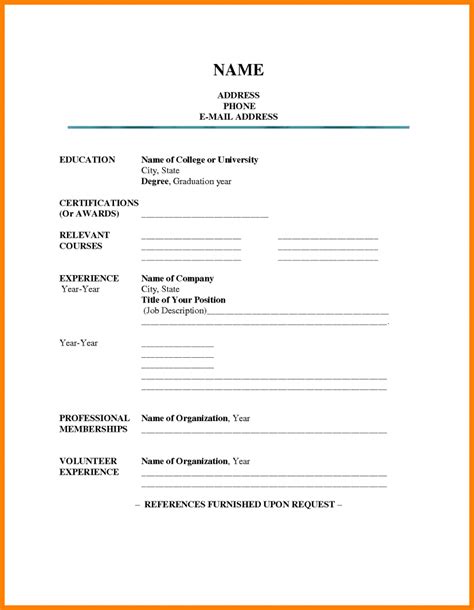 Image result for Sample Resume Form