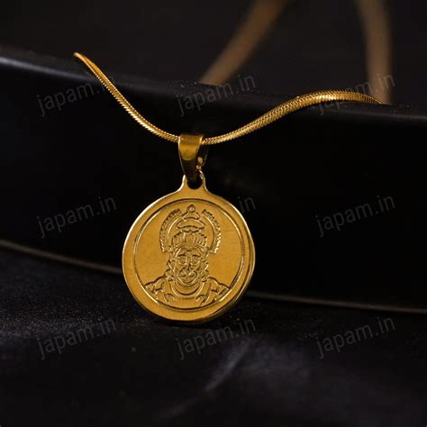 Gold Plated Hanuman Ji Coin Necklace For Women – Japam