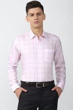 Buy Men Pink Slim Fit Check Full Sleeves Formal Shirt Online - 776273 ...