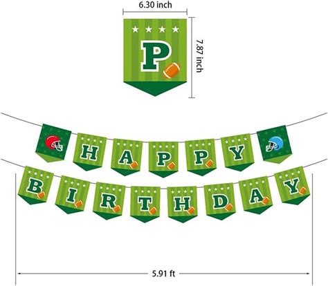 FUNWING American Football Happy Birthday Banner| Footballl India | Ubuy