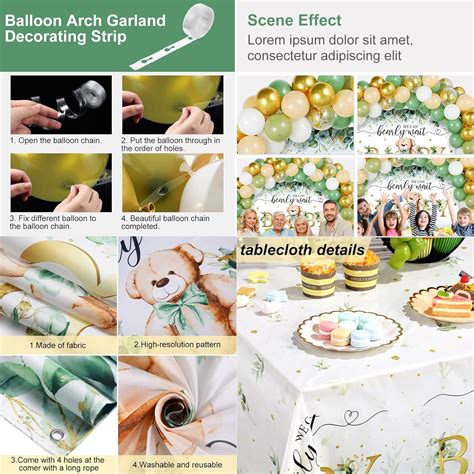 Breling 61 Pcs Bear Baby Party Shower Decorations India | Ubuy