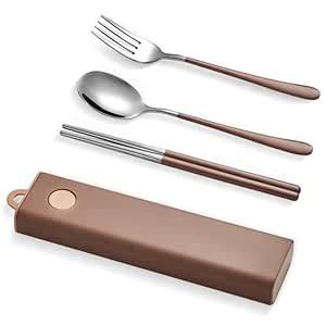 CherryBox Cutlery Set Spoon Fork & Chopstick Set with Box - Flatware ...