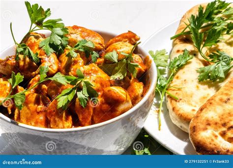 Spicy indian food stock image. Image of naan, korma - 279132251