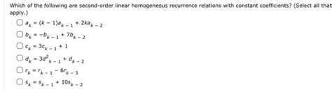 Second Order Linear Homogeneous Recurrence Relations 的图像结果