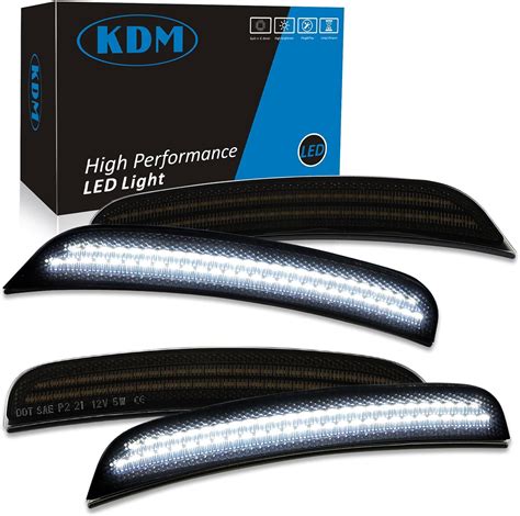 KDM Smoked Lens LED Bumper Side Marker Reflectors India | Ubuy