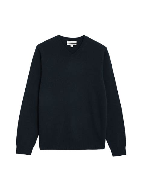 Buy Pure Extra Fine Lamsbwool V-Neck Jumper at Marks & Spencer