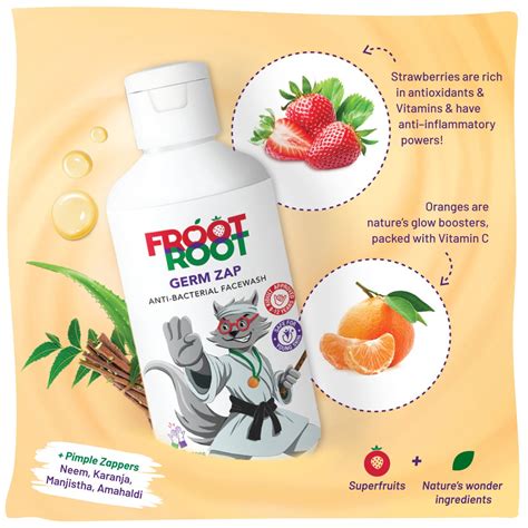 Buy Germ Zap Anti-Bacterial Face Wash for Kids 5-12 Years – Froot Root