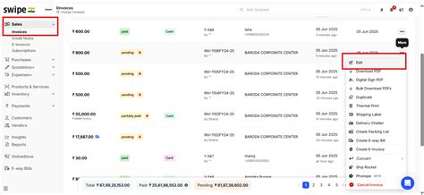 How to change customer for an existing invoice on web? - Customer - Swipe