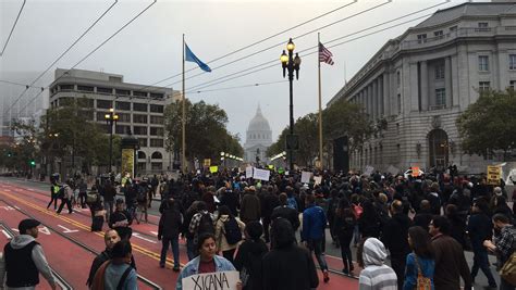 Hundreds in San Francisco protest police killings in peaceful rally