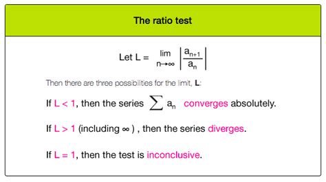 Image result for Ratio Test Calculus 2