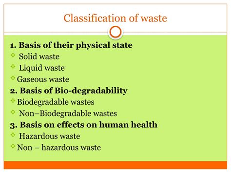 waste management: Definition of waste, types of wastes and their ...