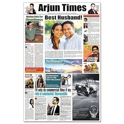 Personalised Newspaper with Photo & Headline, Custom Front Page ...