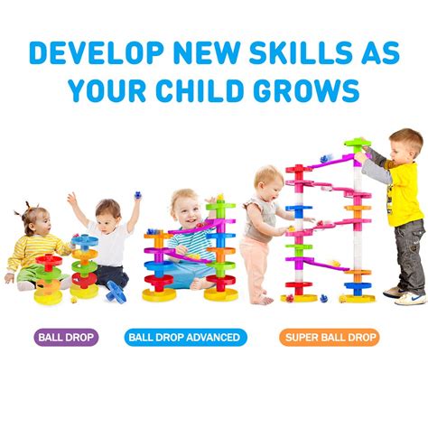 Buy Ball Drop Educational Toy with Bridge - Advanced Spiral Swirl Ball ...