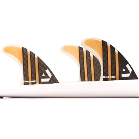 Buy DORSAL Surfboard Fins Thruster 3 Set FCS Compatible Bamboo Medium ...