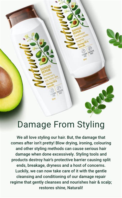 Buy Natural Damage Repair Hair Shampoo and Conditioner- Naturali