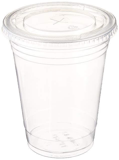 Table To Go Disposable Clear Plastic Cups With Flat Lids | Desertcart INDIA