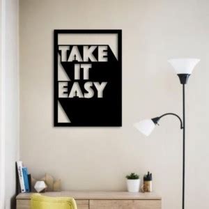 IRIS Decore Take It Easy MDF Plaque Cutout Ready To Hang Home Office ...