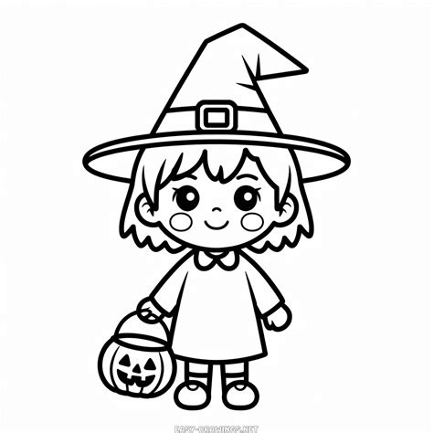 Cute Anime Halloween Easy Drawing | Easy Drawings