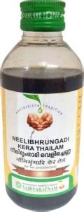 Vaidyaratnam Neelibhringadi Kera Thailam 200 ML (Pack Of 2 )_Alida ...
