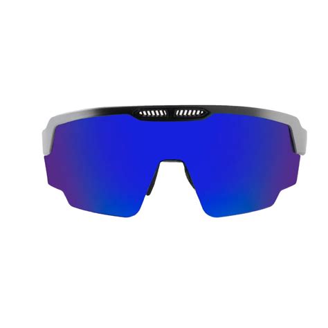 SASA Raptor Matte Silver/Black Frame Ice Blue Revo Lens Sports Sunglas ...