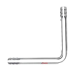 Dinglab,Glass L Connector Tube,10mm Hose Connection,Lab Adapter ...