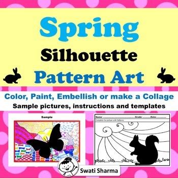 Spring Silhouette Art Project, Pattern Art, Pop Art school resource by ...