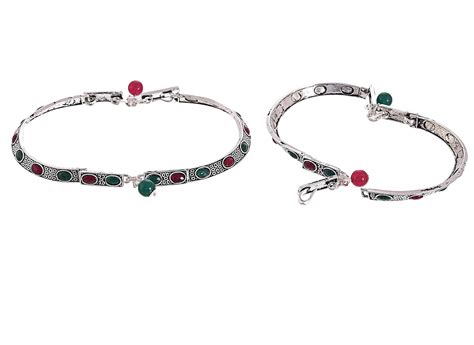 Handicraft Kottage® Silver Plated Leaf Design Round Anklet For Girl's ...