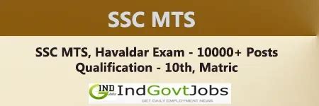 SSC MTS Recruitment 2024 Notification, Application Form, 10000+ Posts