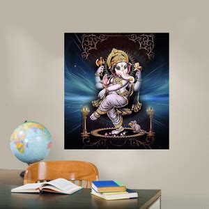 GLOBAL GRAPHICS 56 cm decorative wallpaper/poster of dancing ganesha ...