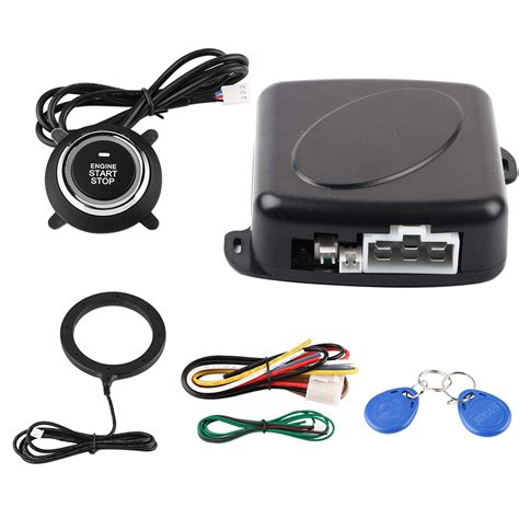 Qii lu 12V Universal Car Alarm System Engine Starter Push Button ...