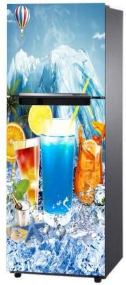 Sticker Hub 60 cm Cool Refreshing Juices Self Adhesive Double Fridge ...