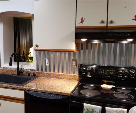 Corrugated Steel Backsplash Kitchen Corrugated Metal In Interior